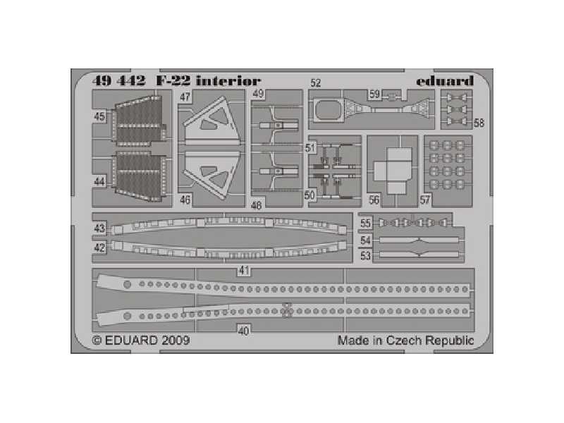 F-22 interior S. A. 1/48 - Academy Minicraft - image 1