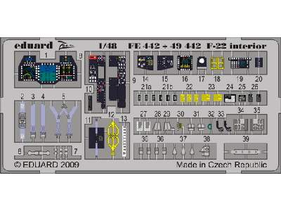 F-22 interior S. A. 1/48 - Academy Minicraft - - image 1