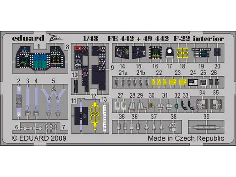 F-22 interior S. A. 1/48 - Academy Minicraft - - image 1