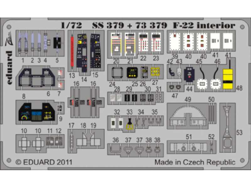 F-22 interior S. A. 1/72 - Fujimi - image 1