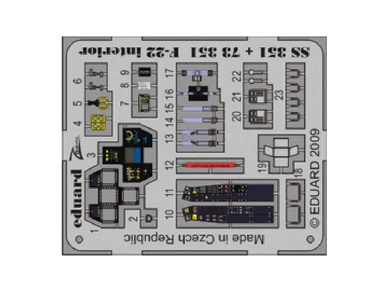 F-22 interior S. A. 1/72 - Hobby Boss - image 1