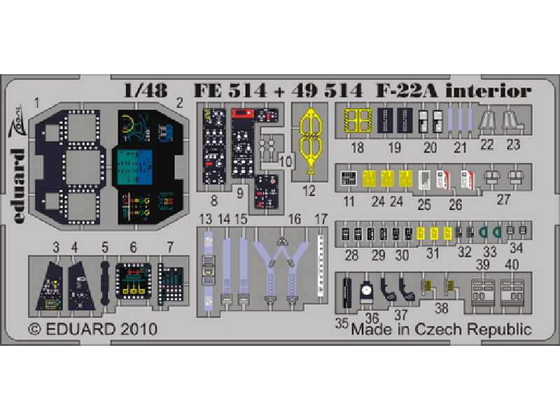 F-22A interior S. A. 1/48 - Hasegawa - - image 1