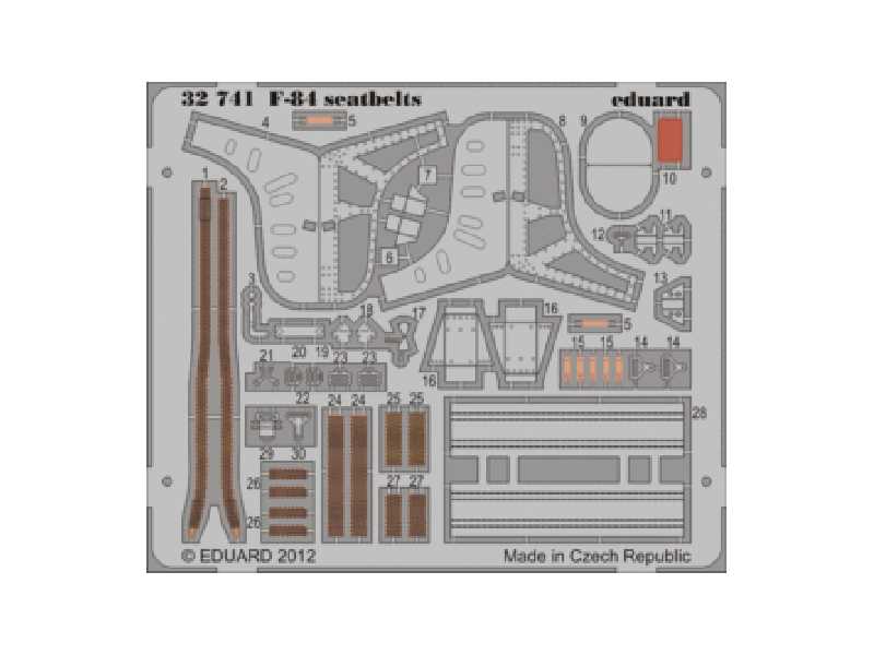 F-84 seatbelts 1/32 - Hobby Boss - image 1