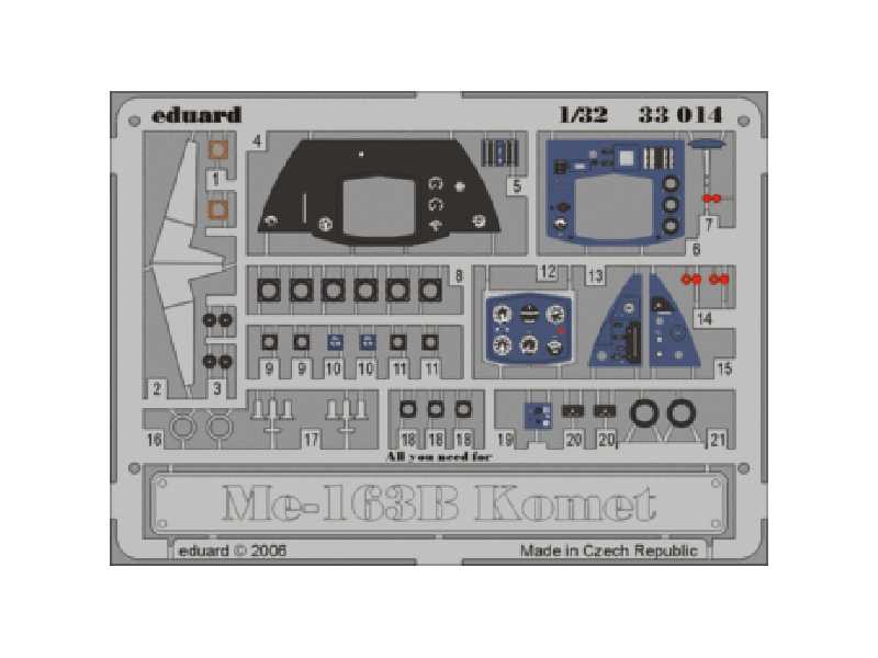 Me 163B Komet dashboard 1/32 - Hasegawa - image 1