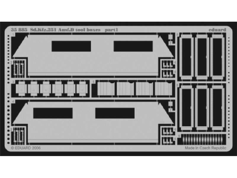 Sd. Kfz.251 Ausf. D tool boxes 1/35 - Dragon - image 1