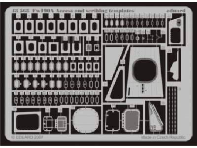 Fw 190 Access and scribing templates 1/48 - Eduard - image 1