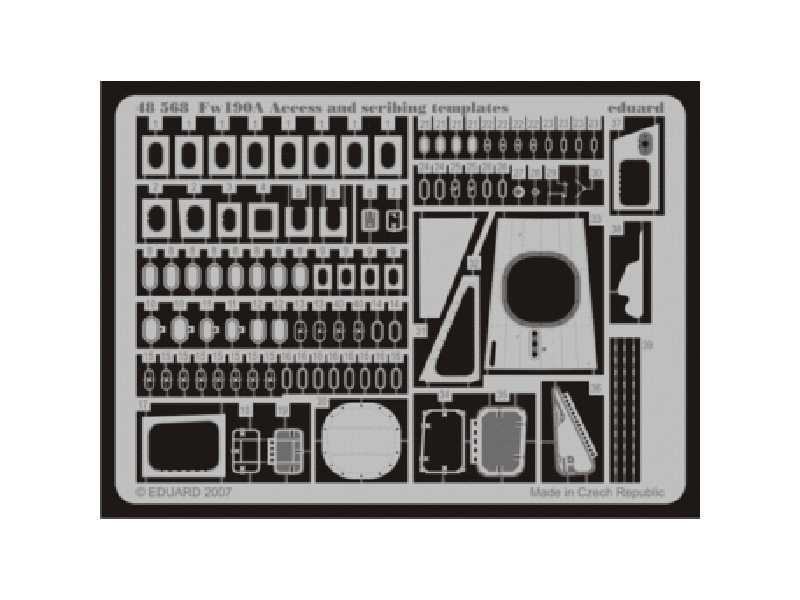 Fw 190 Access and scribing templates 1/48 - Eduard - image 1