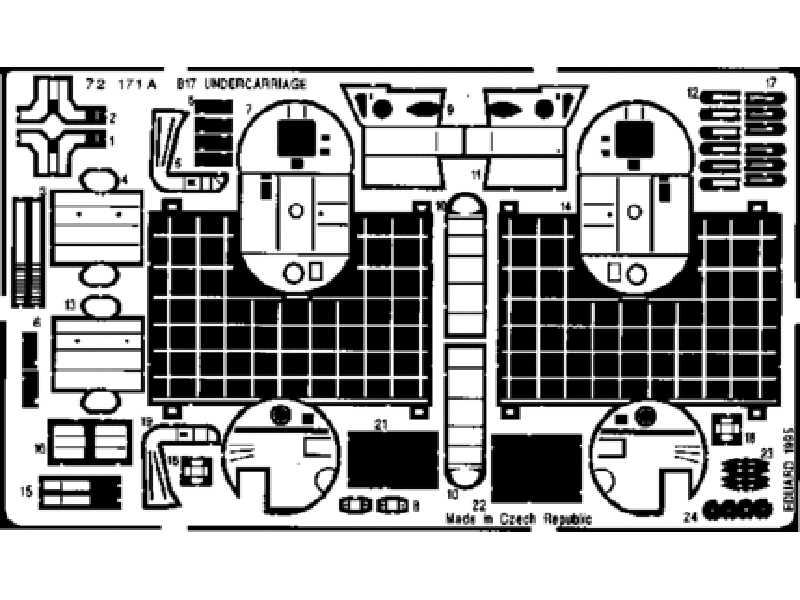 B-17 undercarriage 1/72 - Academy Minicraft - image 1