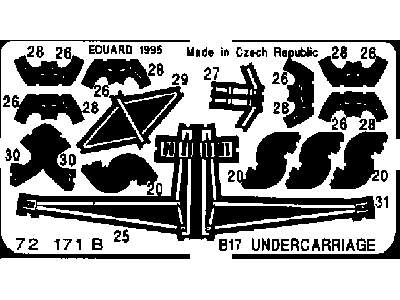 B-17 undercarriage 1/72 - Academy Minicraft - image 3