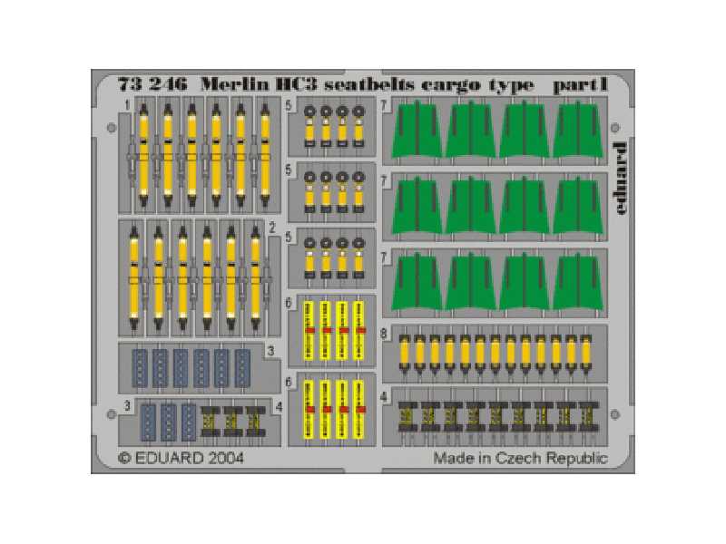 HC3 seatbelts cargo type 1/72 - Italeri - image 1