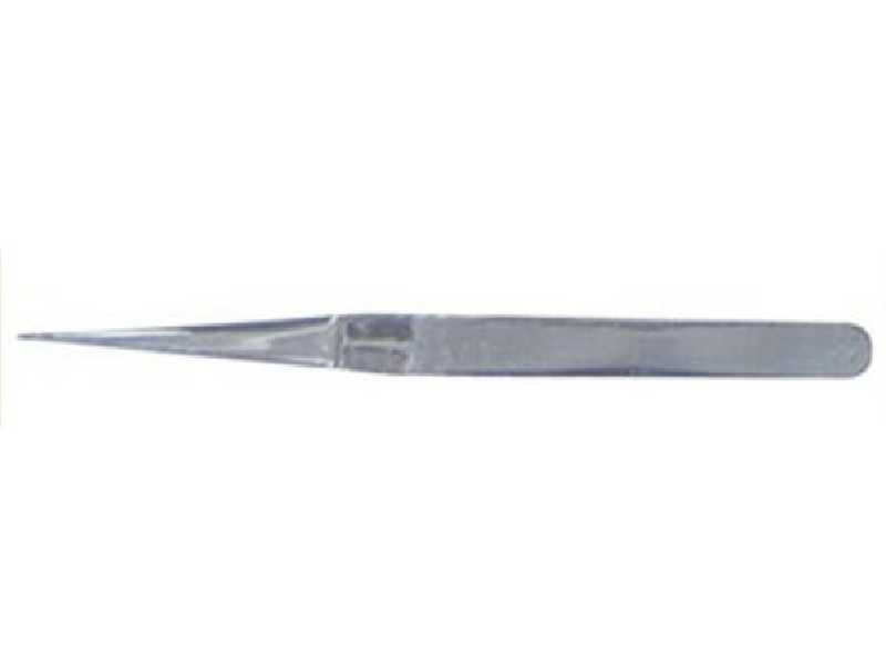 Stainless Steel 4 1/2 inch Pointed Self Closing Tweezers - image 1