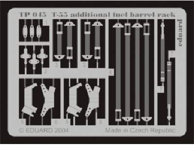 T-55 additional fuel barrel rack 1/35 - Tamiya - image 1