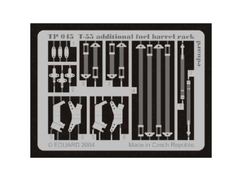 T-55 additional fuel barrel rack 1/35 - Tamiya - image 1