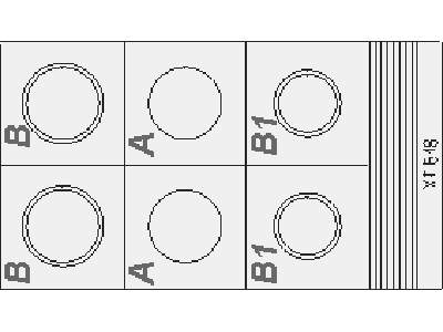  Ki-84 National Insignia 1/48 - Hasegawa - masks - image 1