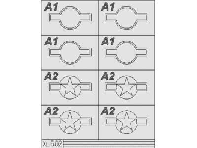  F4F Nat.  Insignia + Red Outline 1/32 - masks - image 1