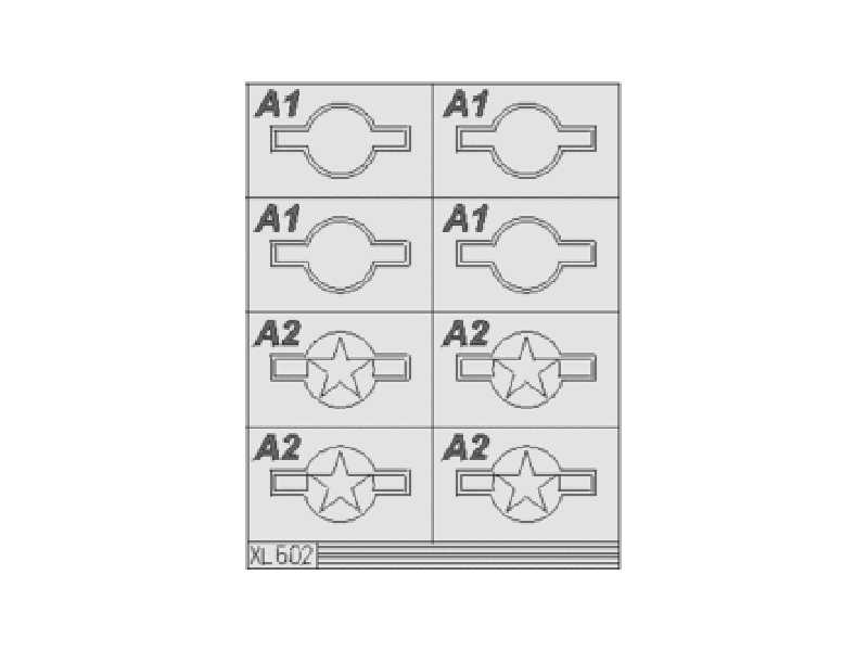  F4F Nat.  Insignia + Red Outline 1/32 - masks - image 1