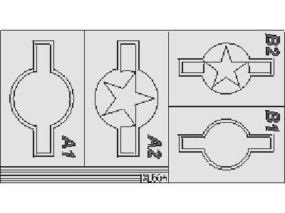  F4U National Insignia + Red Outline 1/32 - masks - image 1