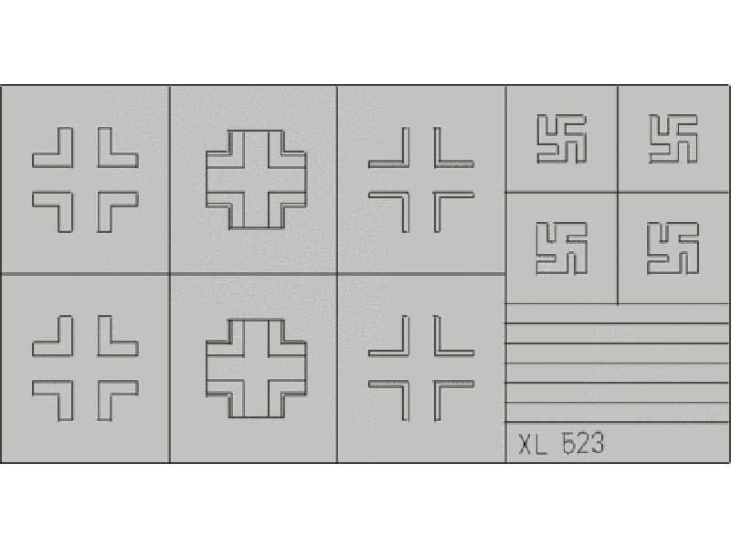  Me 262 Schwalbe Nat.  Insignia 1/32 - Hasegawa - masks - image 1