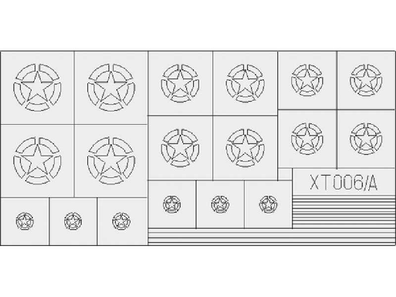  US Stars w/ segment Circle 1/35 - masks - image 1