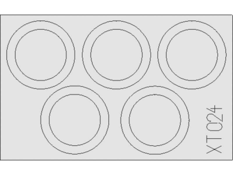  T-34/85 wheels 1/35 - Dragon - masks - image 1