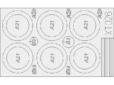  T-72 wheels 1/35 - Tamiya - masks - image 2