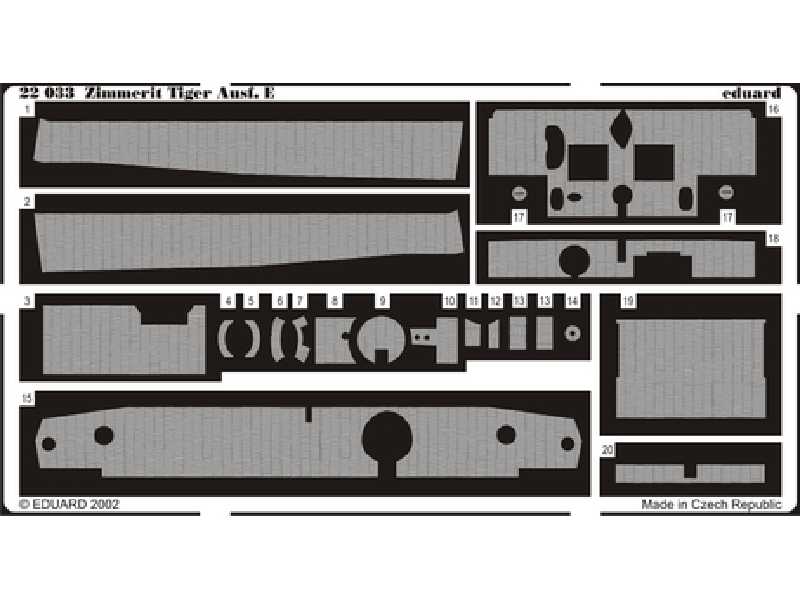 Zimmerit Tiger I 1/72 - Revell - image 1