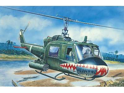 UH-1C Gunship - Huey helicopter w/Paints and Glue - image 2