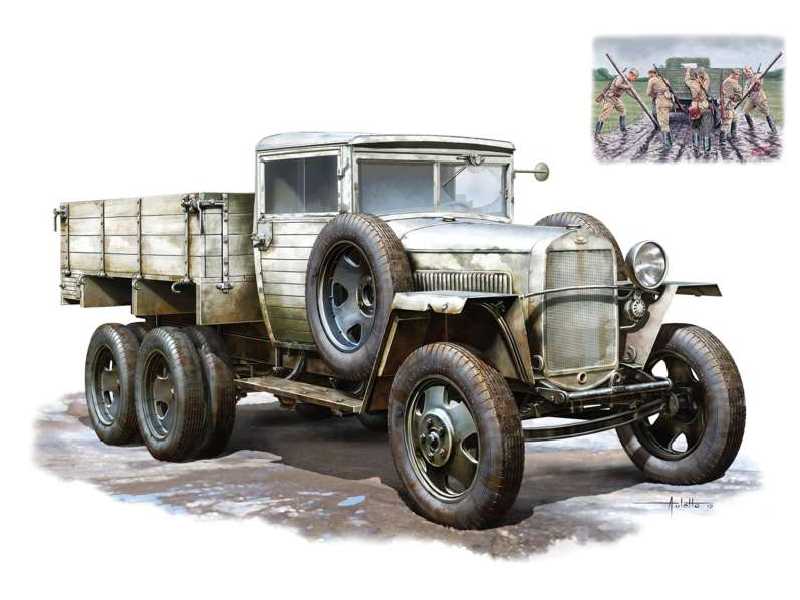 GAZ-AAA Mod. 1943 Cargo Truck w/5 figures - image 1