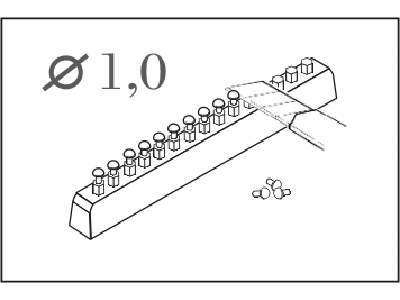 Button - head rivet calibre 1,2 mm (60 pcs) A - image 1