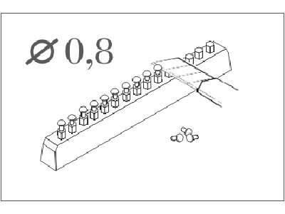 Button - head rivet calibre 0,8 mm (60 pcs) - image 1