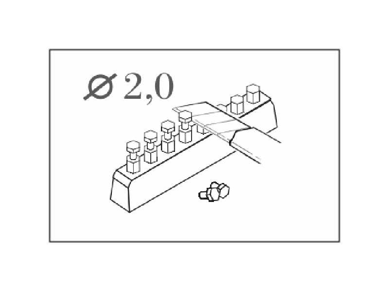 Hexagonal bolt head 2,0 mm (44 pcs) - image 1