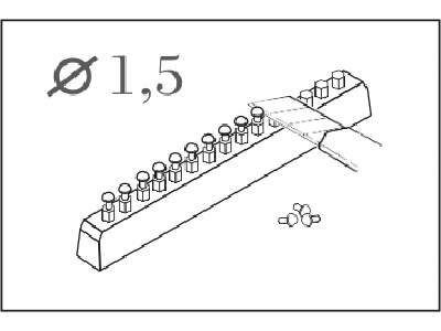 Hexagonal bolt head 1,5 mm (60 pcs) - image 1