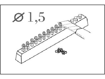 Bolt with hexagonal head 1,5 mm (60 pcs) - image 1