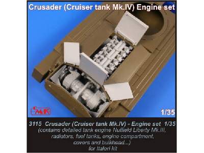 Crusader  Engine set for Italeri 1/35 - image 1