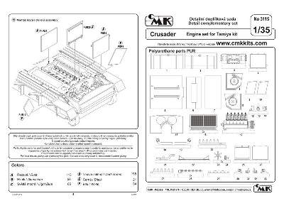 Crusader  Engine set for Italeri 1/35 - image 2