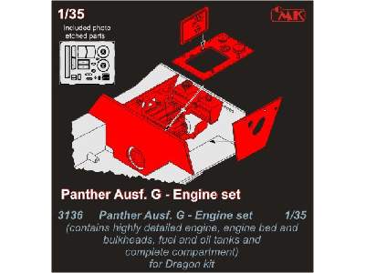 Panther Ausf. G  Engine set 1/35 for Dragon kit - image 1