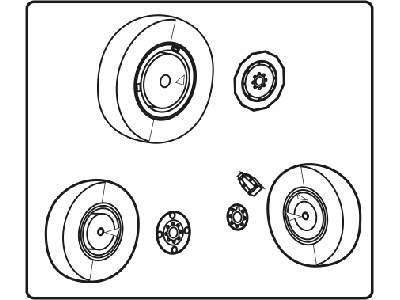 MiG-21 PF/MF/bis Wheel Set - image 1