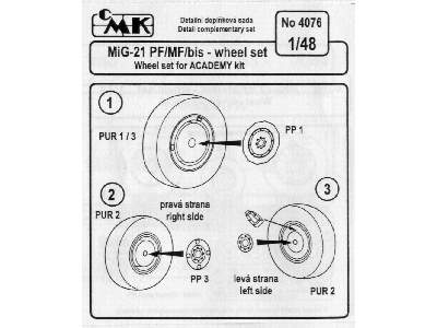 MiG-21 PF/MF/bis Wheel Set - image 2