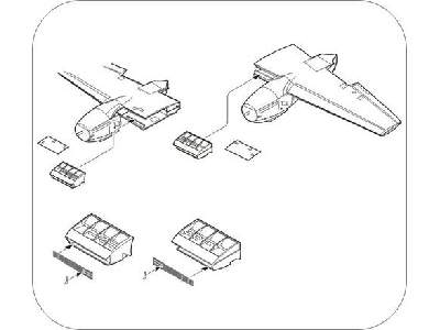 Mosquito  Wing mounted coolers 1/48 for Tamiya kit - image 1