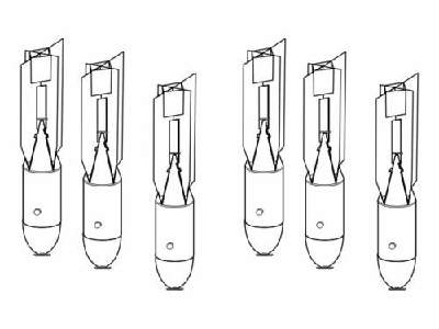 WW II Soviet Bombs FAB 100, 100kg 1/48 (6 pcs - image 1