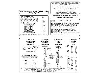 WW II Soviet Bombs FAB 100, 100kg 1/48 (6 pcs - image 2