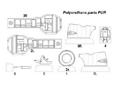 A6M2 model 21 Zero - undercarriage set for Tamiya - image 1