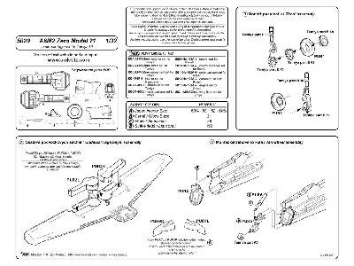 A6M2 model 21 Zero - undercarriage set for Tamiya - image 2