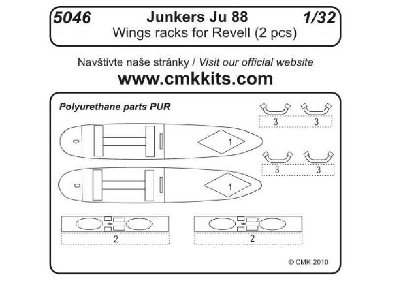 Junkers Ju 88A  Wings racks 1/32 (4 pcs) - image 1