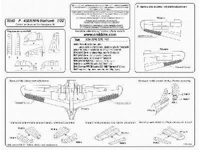 P-40E Warhawk  Control surfaces set for Hasegawa - image 2