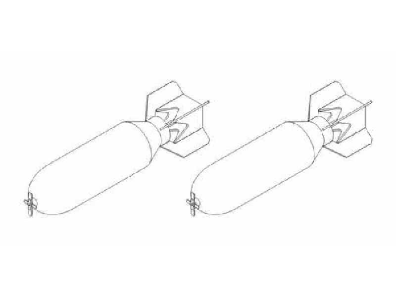 WW II US General Purpose M43 H.E. Bombs 500 lb (2 pcs) 1/32 - image 1