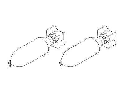 WW II US General Purpose M44 HE Bombs 1000 lb (2 pcs) - image 1