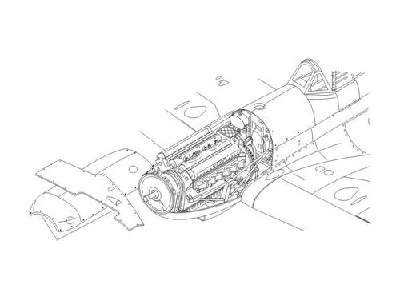 Spitfire Mk. IX  Engine set 1/72 for Airfix - image 1