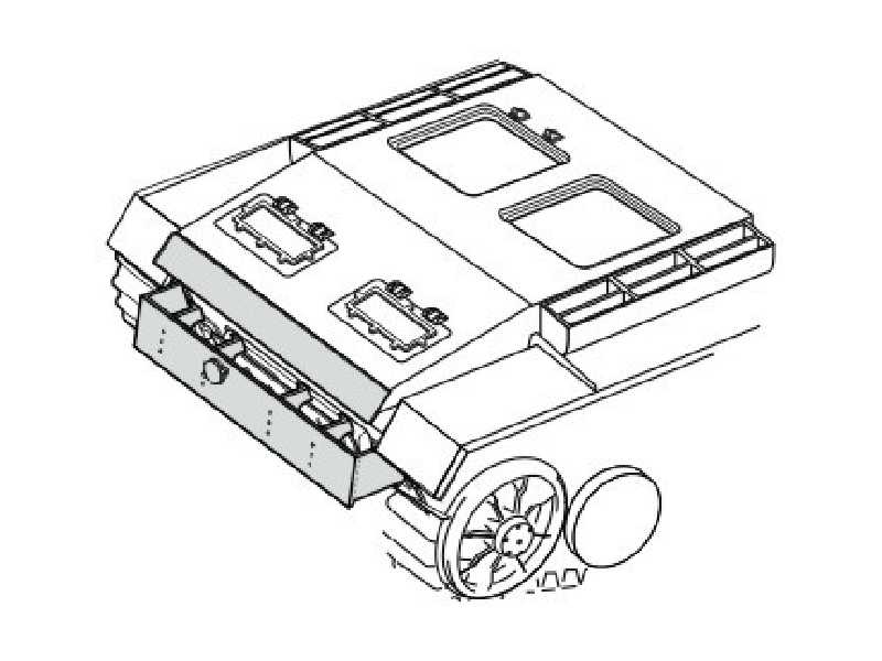 StuG III Ausf. G  Correction Rear hull Armor for Tamiya kit - image 1