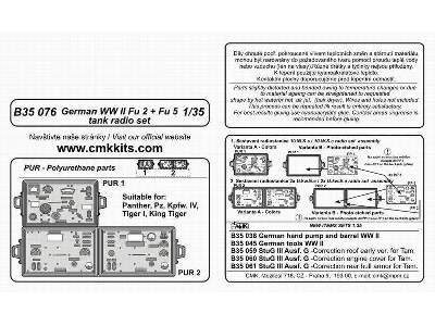 German WW II Fu 2 + Fu 5 tank radio set  (2 pcs)1/35 - image 2